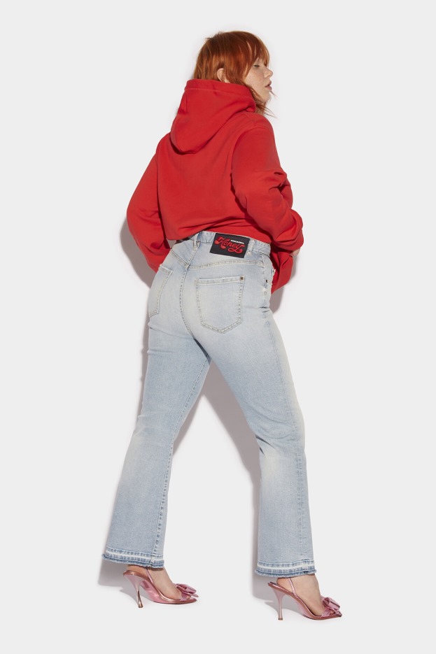 Dsquared2 | D2 Style Honey Light Wash High Waisted Bell Bottom Jeans