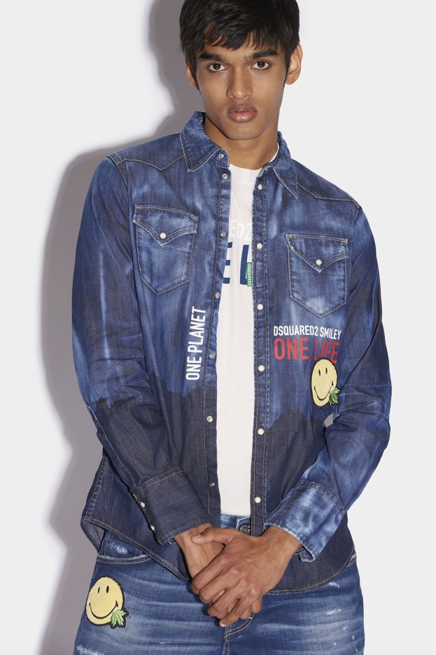 Dsquared2 | D2 Style Smiley Cotton Western Shirt