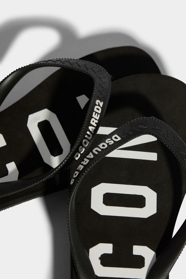 Dsquared2 | D2 Style Be Icon Flip Flops BLACK D2
