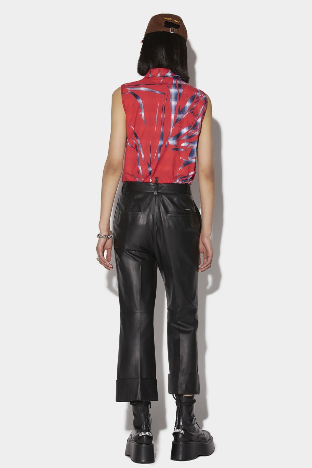 Dsquared2 | D2 Style ORANGE One Pleat Bell Bottom Trousers