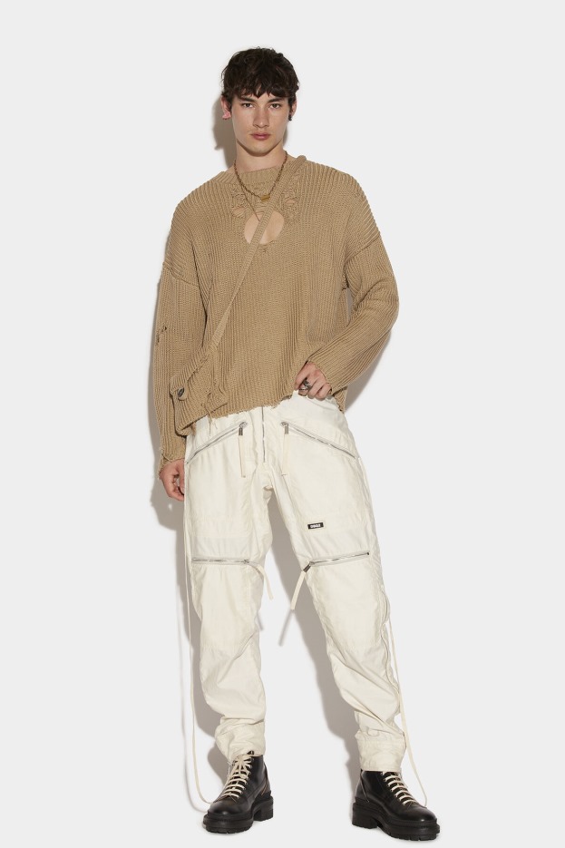 Dsquared2 | D2 Style IVORY Parachute Trousers