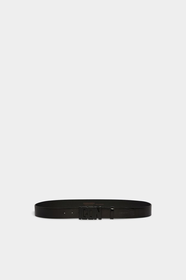 Dsquared2 | D2 Style BLACK Be Icon Plaque Belt