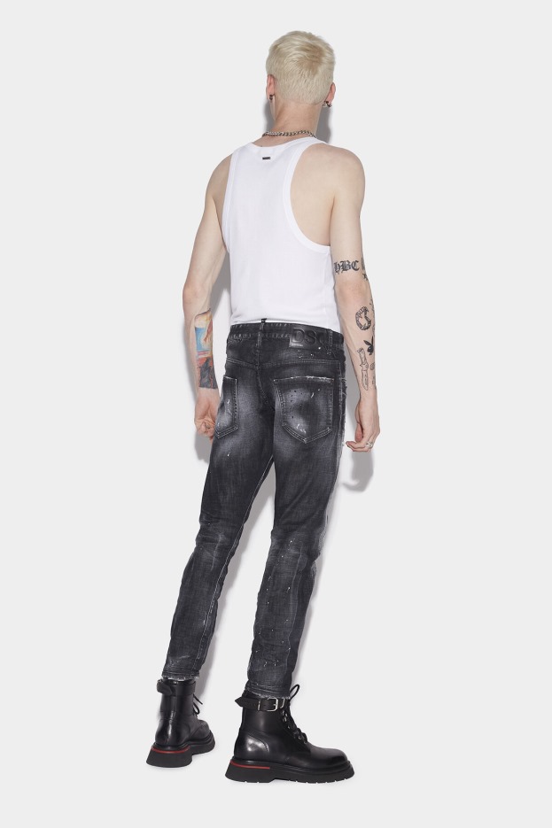 Dsquared2 | D2 Style Black Ripped Knee Wash Sexy Twist Jeans