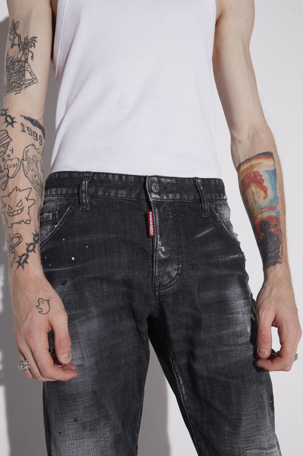 Dsquared2 | D2 Style Black Ripped Knee Wash Sexy Twist Jeans