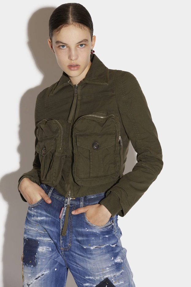 Dsquared2 | D2 Style Maxi Pocket Zip Jacket D2 GREEN