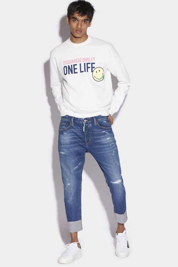 Dsquared2 | D2 Style Smiley Partially Organic Cotton Sailor Jeans