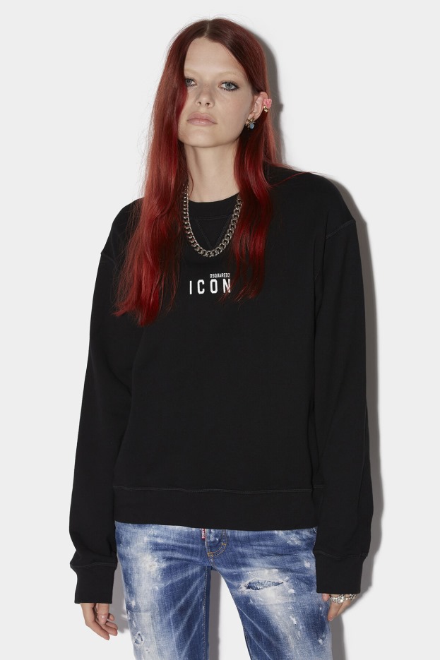 Dsquared2 | D2 Style Be Icon Sweatshirt DARK FUXIA/BLACK