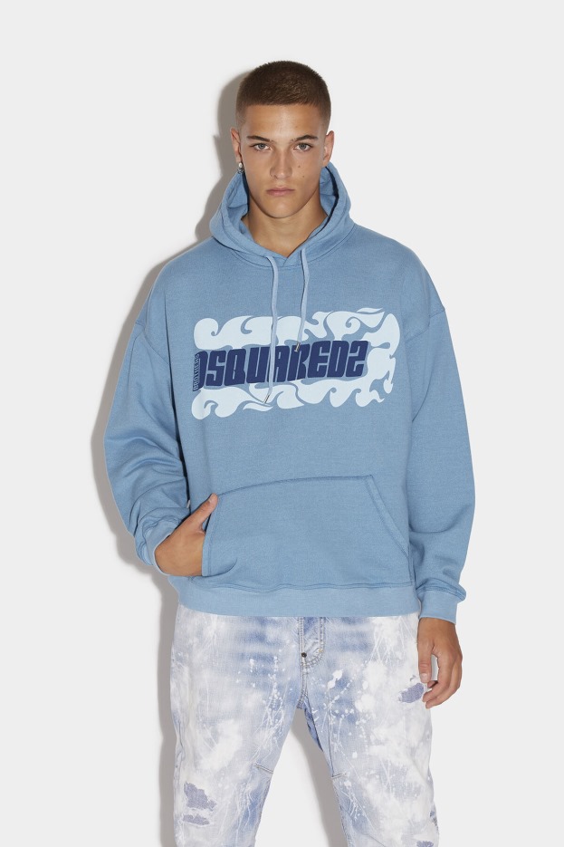 Dsquared2 | D2 Style BLACK Wave Logo Herca Hoodie