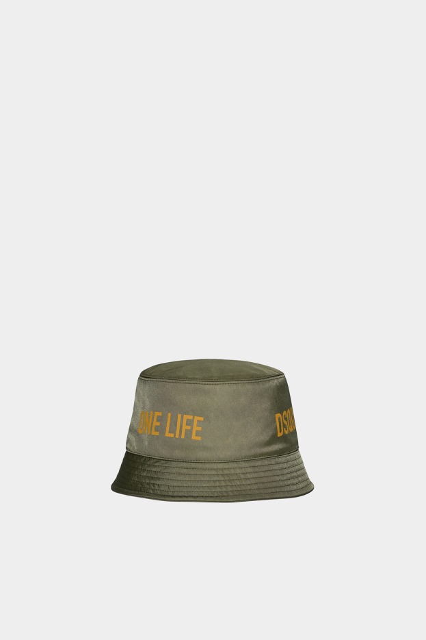Dsquared2 | D2 Style GREEN/POPPY RED One Life Recycled Nylon Bucket Hat
