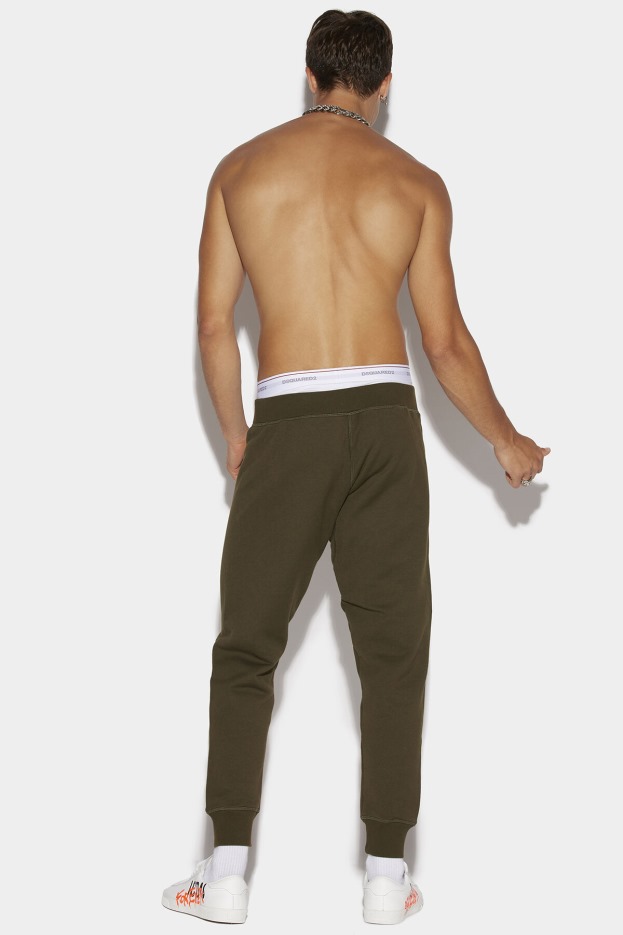 Dsquared2 | D2 Style Icon Forever Sweatpants MILITARY GREEN/BLACK