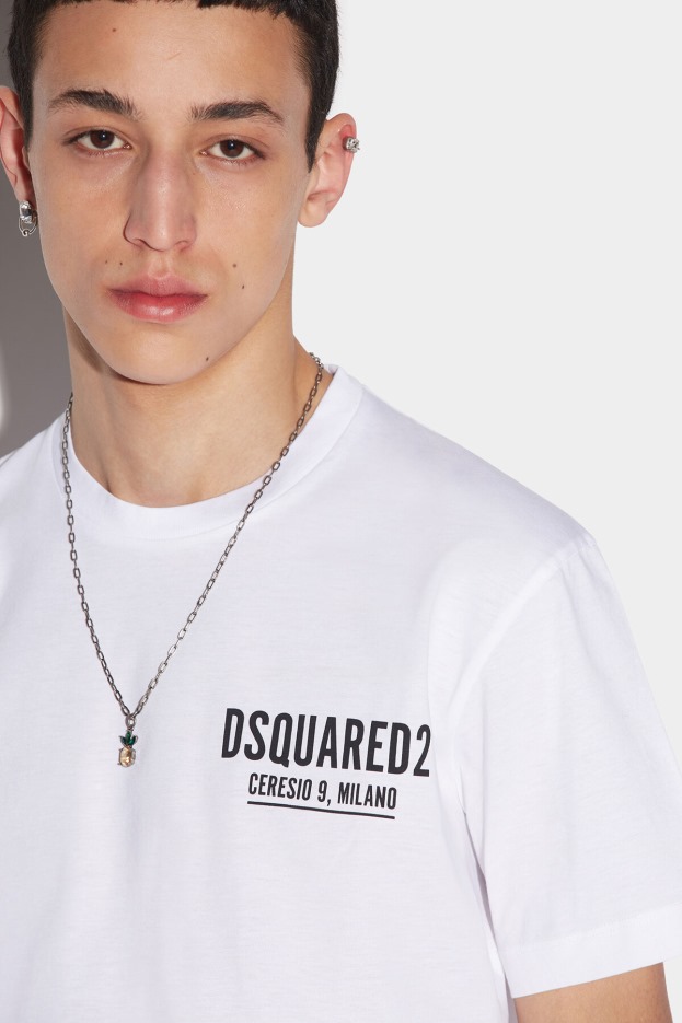 Dsquared2 | D2 Style WHITE/BLACK Mini Logo Ceresio 9 T-Shirt D2