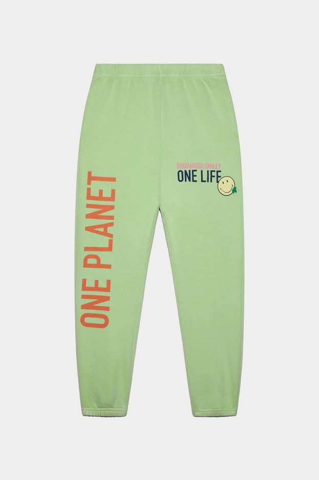 Dsquared2 | D2 Style Smiley Organic Cotton Joggers D2 GREEN