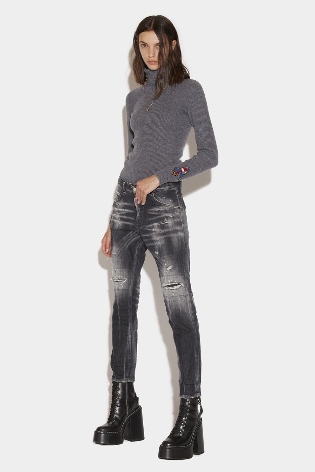 Dsquared2 | D2 Style Black Squat Wash Skinny Dan Jeans D2 BLACK