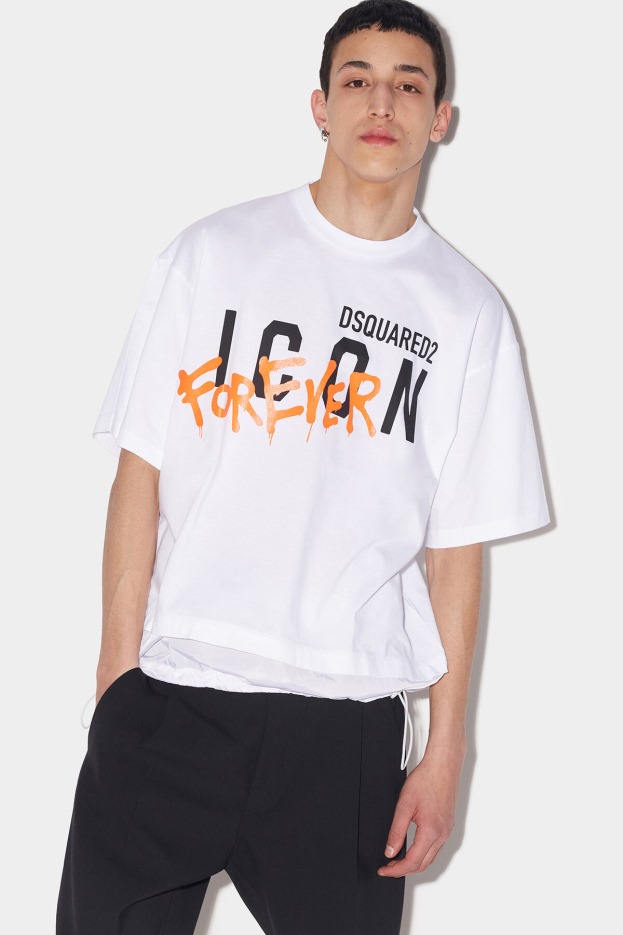 Dsquared2 | D2 Style Icon Forever Cool T-Shirt WHITE/BLACK